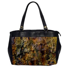 Rusty Orange Abstract Surface Oversize Office Handbag by dflcprintsclothing