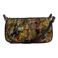 Rusty Orange Abstract Surface Shoulder Clutch Bag by dflcprintsclothing