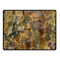 Rusty Orange Abstract Surface One Side Fleece Blanket (small) by dflcprintsclothing