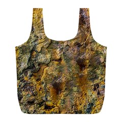 Rusty Orange Abstract Surface Full Print Recycle Bag (l) by dflcprintsclothing