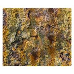 Rusty Orange Abstract Surface One Side Premium Plush Fleece Blanket (small) by dflcprintsclothing