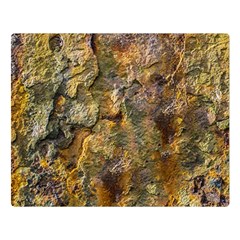 Rusty Orange Abstract Surface One Side Premium Plush Fleece Blanket (large) by dflcprintsclothing