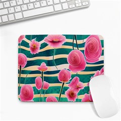 Different Watercolor Flowers Botanical Foliage Small Mousepad by GardenOfOphir