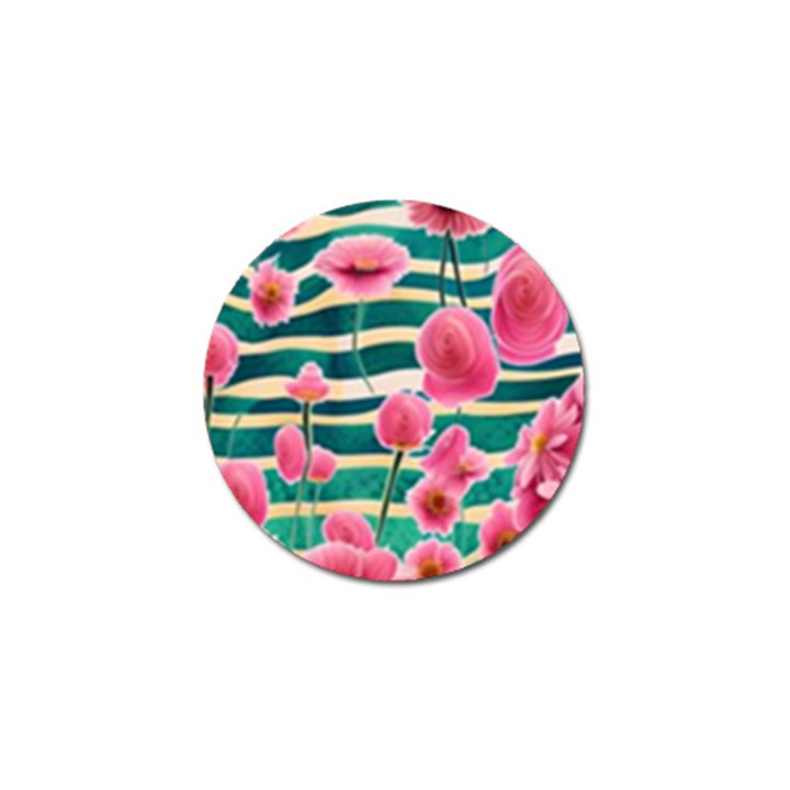 Different Watercolor Flowers Botanical Foliage Golf Ball Marker (10 pack)