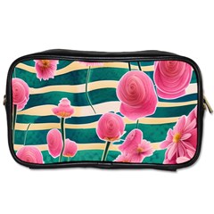 Different Watercolor Flowers Botanical Foliage Toiletries Bag (two Sides) by GardenOfOphir