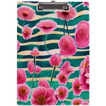 Different Watercolor Flowers Botanical Foliage A4 Acrylic Clipboard Front