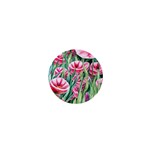 Cute watercolor flowers and foliage 1  Mini Buttons Front