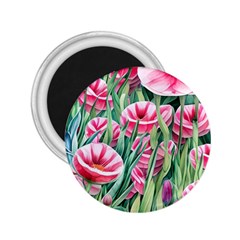 Cute Watercolor Flowers And Foliage 2 25  Magnets by GardenOfOphir