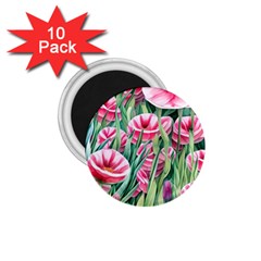 Cute Watercolor Flowers And Foliage 1 75  Magnets (10 Pack)  by GardenOfOphir