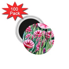 Cute Watercolor Flowers And Foliage 1 75  Magnets (100 Pack)  by GardenOfOphir