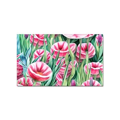 Cute Watercolor Flowers And Foliage Sticker Rectangular (100 Pack) by GardenOfOphir