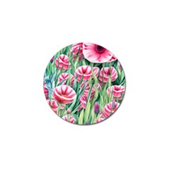 Cute Watercolor Flowers And Foliage Golf Ball Marker by GardenOfOphir