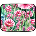 Cute watercolor flowers and foliage Fleece Blanket (Mini) 35 x27  Blanket Front