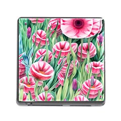 Cute Watercolor Flowers And Foliage Memory Card Reader (square 5 Slot) by GardenOfOphir