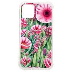 Cute Watercolor Flowers And Foliage Iphone 12 Mini Tpu Uv Print Case	