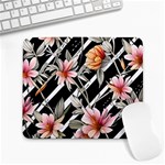 Celestial Watercolor Flowers Large Mousepad Front