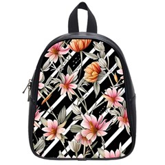 Celestial Watercolor Flowers School Bag (small) by GardenOfOphir