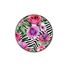 Classy And Chic Watercolor Flowers Hat Clip Ball Marker by GardenOfOphir