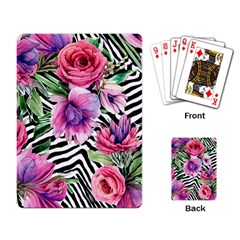 Classy And Chic Watercolor Flowers Playing Cards Single Design (rectangle) by GardenOfOphir