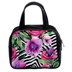 Classy And Chic Watercolor Flowers Classic Handbag (two Sides) by GardenOfOphir