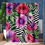 Classy and Chic Watercolor Flowers Shower Curtain 60  x 72  (Medium)  60 x72  Curtain