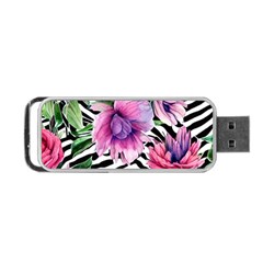 Classy And Chic Watercolor Flowers Portable Usb Flash (one Side) by GardenOfOphir