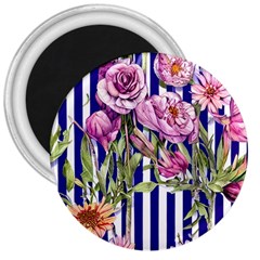 Classy And Chic Watercolor Flowers 3  Magnets by GardenOfOphir