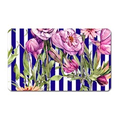 Classy And Chic Watercolor Flowers Magnet (rectangular) by GardenOfOphir