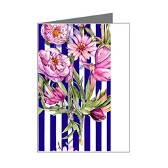 Classy And Chic Watercolor Flowers Mini Greeting Card by GardenOfOphir