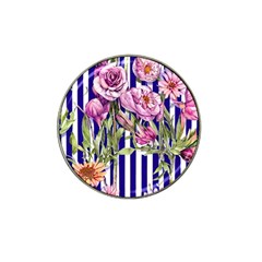 Classy And Chic Watercolor Flowers Hat Clip Ball Marker (4 Pack) by GardenOfOphir