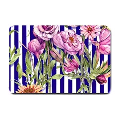 Classy And Chic Watercolor Flowers Small Doormat by GardenOfOphir