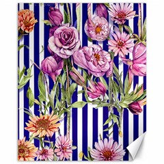 Classy And Chic Watercolor Flowers Canvas 11  X 14  by GardenOfOphir