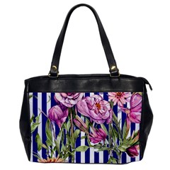 Classy And Chic Watercolor Flowers Oversize Office Handbag by GardenOfOphir