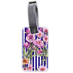 Classy And Chic Watercolor Flowers Luggage Tag (two Sides) by GardenOfOphir