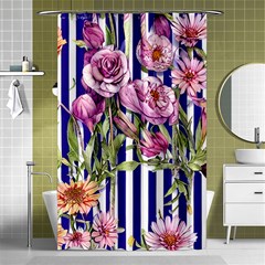 Classy And Chic Watercolor Flowers Shower Curtain 48  X 72  (small)  by GardenOfOphir