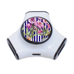 Classy And Chic Watercolor Flowers 3-port Usb Hub by GardenOfOphir