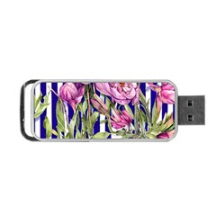 Classy And Chic Watercolor Flowers Portable Usb Flash (one Side) by GardenOfOphir