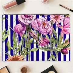 Classy And Chic Watercolor Flowers Cosmetic Bag (xxl) by GardenOfOphir