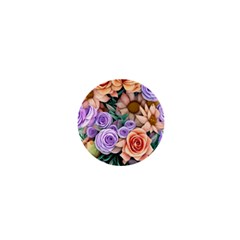 Cheerful And Captivating Watercolor Flowers 1  Mini Buttons by GardenOfOphir