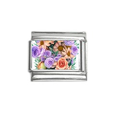 Cheerful And Captivating Watercolor Flowers Italian Charm (9mm)