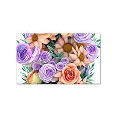 Cheerful And Captivating Watercolor Flowers Sticker (rectangular) by GardenOfOphir