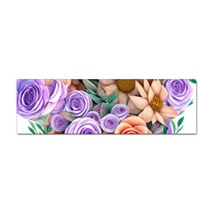 Cheerful And Captivating Watercolor Flowers Sticker (bumper) by GardenOfOphir