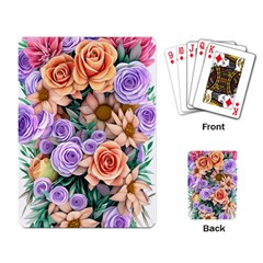 Cheerful And Captivating Watercolor Flowers Playing Cards Single Design (rectangle) by GardenOfOphir