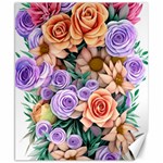 Cheerful and Captivating Watercolor Flowers Canvas 8  x 10  8.15 x9.66  Canvas - 1