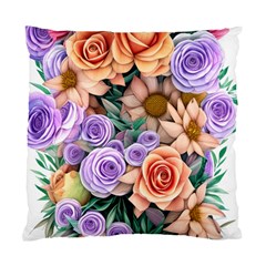 Cheerful And Captivating Watercolor Flowers Standard Cushion Case (one Side) by GardenOfOphir