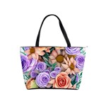 Cheerful and Captivating Watercolor Flowers Classic Shoulder Handbag Front