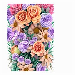 Cheerful And Captivating Watercolor Flowers Small Garden Flag (two Sides) by GardenOfOphir