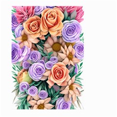 Cheerful And Captivating Watercolor Flowers Large Garden Flag (two Sides) by GardenOfOphir