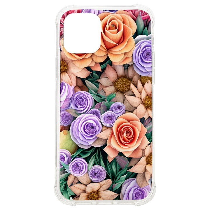 Cheerful and Captivating Watercolor Flowers iPhone 12/12 Pro TPU UV Print Case