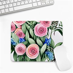 County Charm – Watercolor Flowers Botanical Small Mousepad by GardenOfOphir